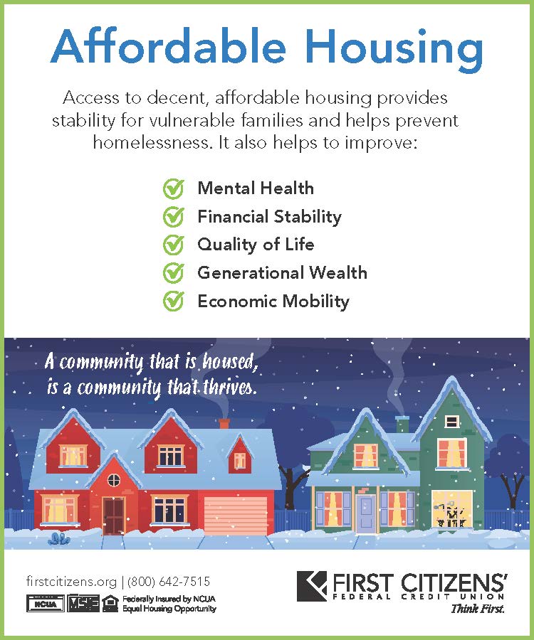Access to decent, affordable housing provides stability for vulnerable families and helps prevent homelessness.